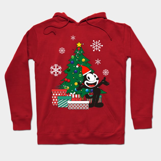 Felix The Cat Around The Christmas Tree Hoodie by Nova5